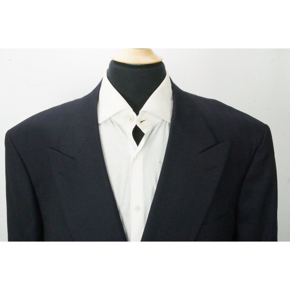 Brioni Plinio Navy Blue Textured 100% Wool Double Breasted Sport Coat Sz 50R NEW - Picture 4 of 13